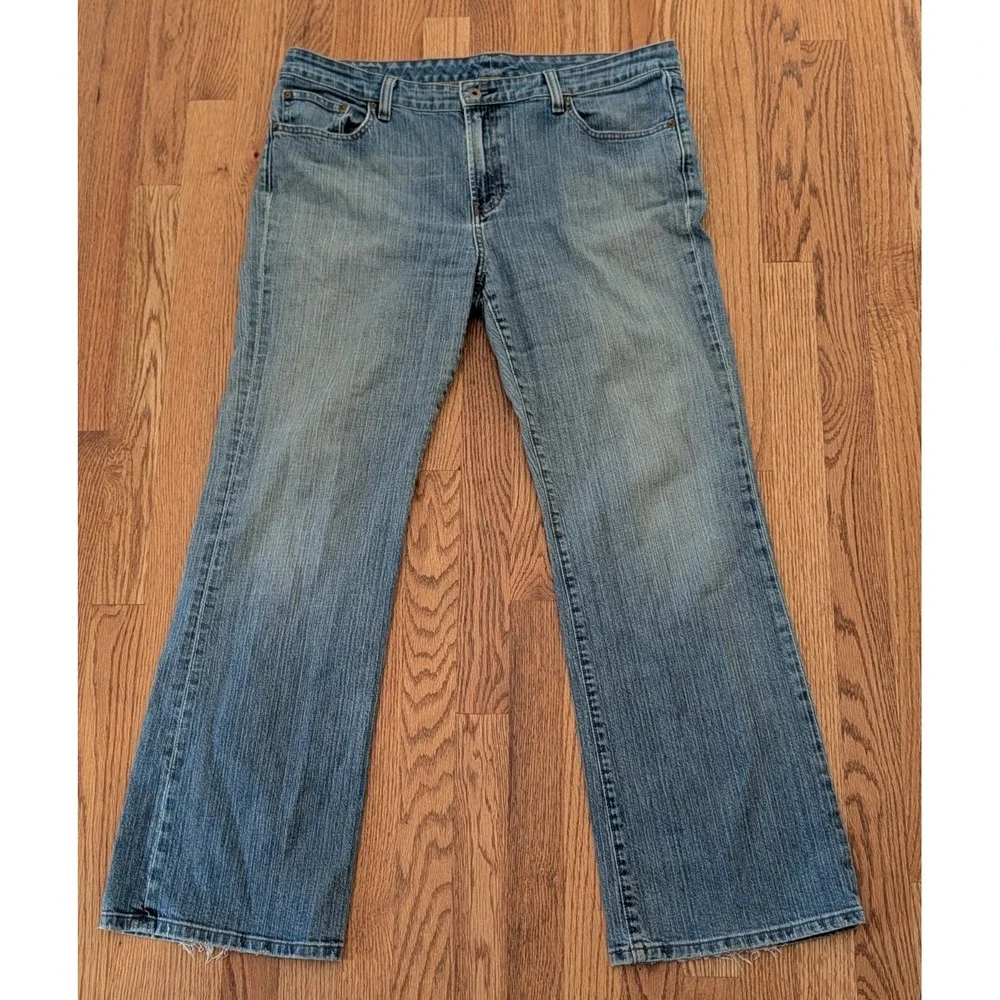 Polo Jeans Co Ralph Lauren Women's 16x32 Kelly Stretch Blue Denim Bootcut Jeans